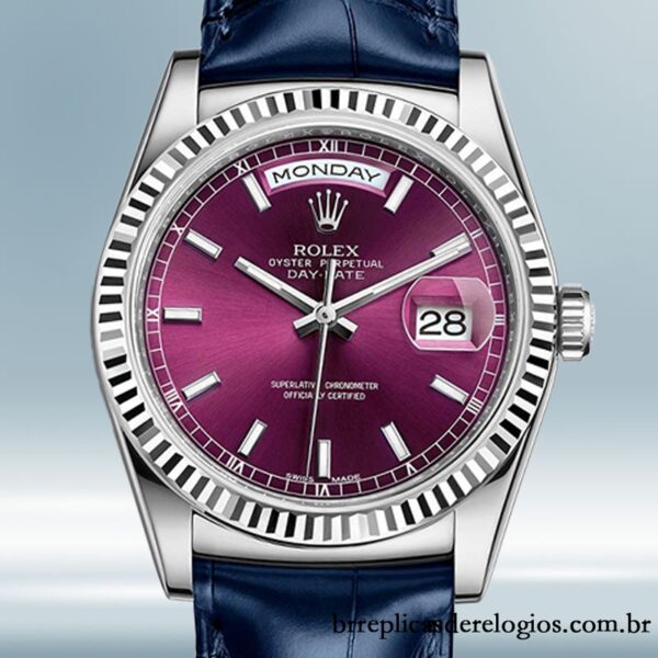 Rolex Day-Date m118139-0060 36mm masculino Cherry Dial Tom prata