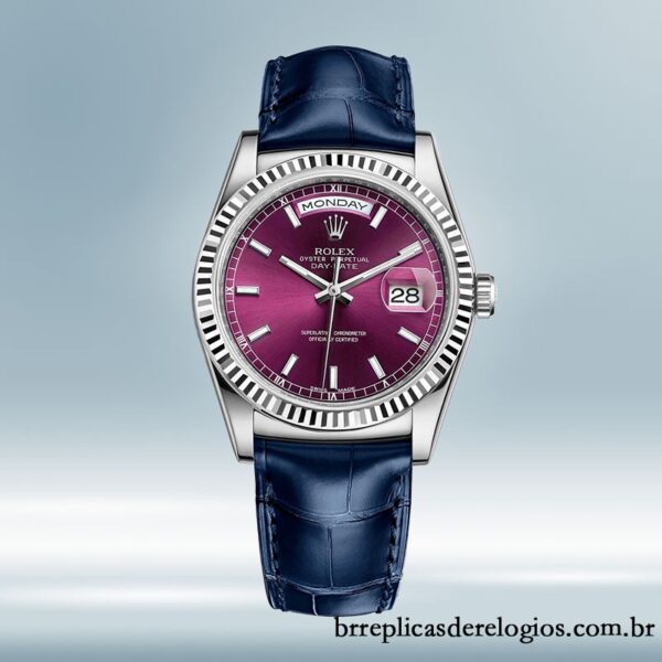 Rolex Day-Date m118139-0060 36mm masculino Cherry Dial Tom prata - Image 2