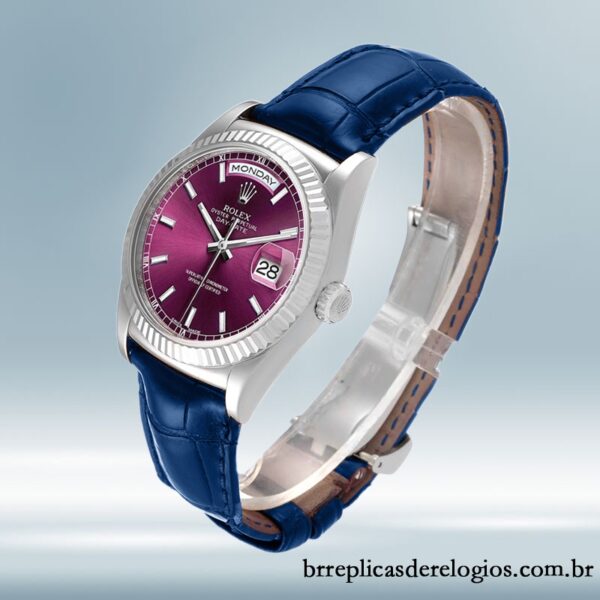 Rolex Day-Date m118139-0060 36mm masculino Cherry Dial Tom prata - Image 3