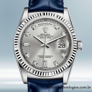 Rolex Day-Date masculino 36mm m118139-0081 Automático Tom prata