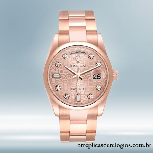 Rolex Day-Date m118205f-0062 masculino 36mm Mostrador Jubileu em Ouro Rosa - Image 2
