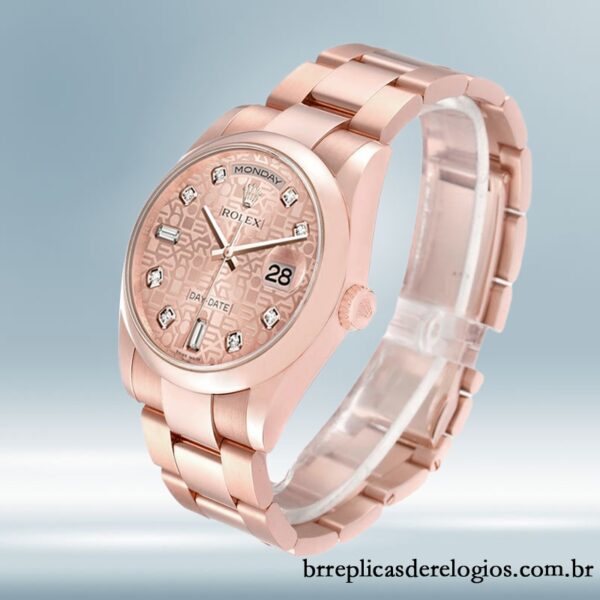 Rolex Day-Date m118205f-0062 masculino 36mm Mostrador Jubileu em Ouro Rosa - Image 3