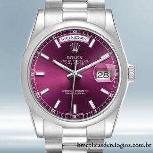 Rolex Day-Date 36mm 118206 masculino pulseira do presidente Cherry Dial