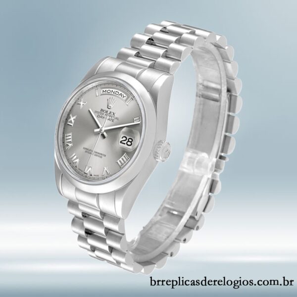 Rolex Day-Date masculino 36mm 118206 pulseira do presidente Mostrador cinza - Image 3