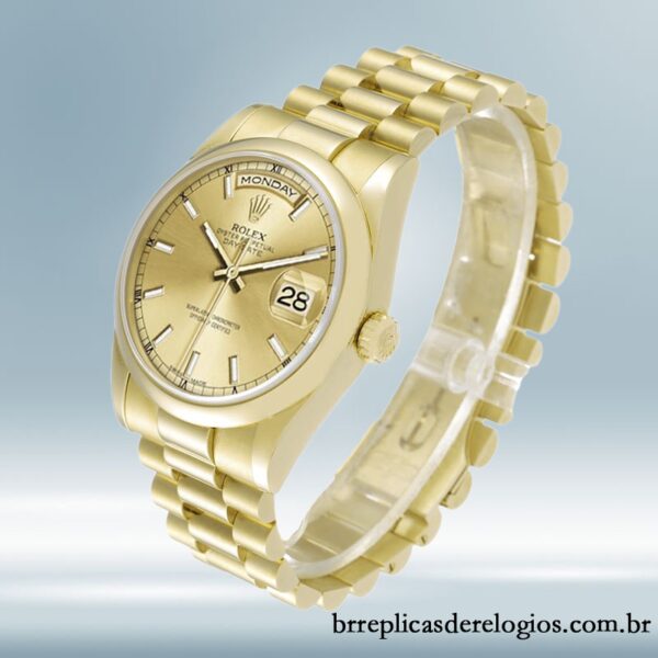Rolex Day-Date 118208-0062 masculino 36mm mostrador champanhe - Image 3