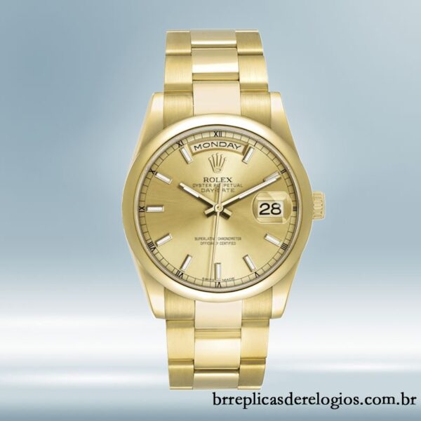 Rolex Day-Date 118208-0062 masculino 36mm mostrador champanhe - Image 5