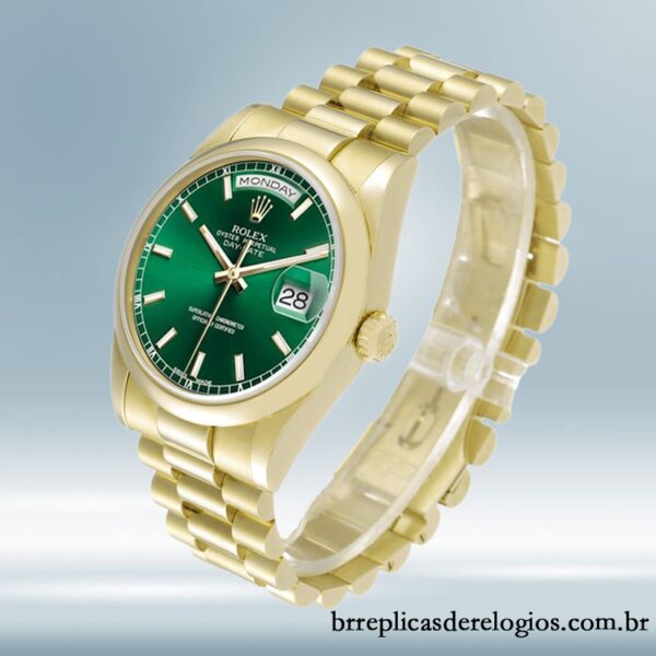Rolex Day-Date masculino 36mm m118208-0349 Pulseira Presidente/Pulseira Ostra - Image 3