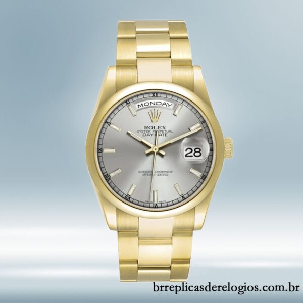 Rolex Day-Date 36mm masculino 118208 Automático Pulseira Presidente/Pulseira Ostra - Imagem 2