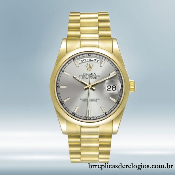 Rolex Day-Date 36mm masculino 118208 Automático Pulseira Presidente/Pulseira Ostra - Imagem 5
