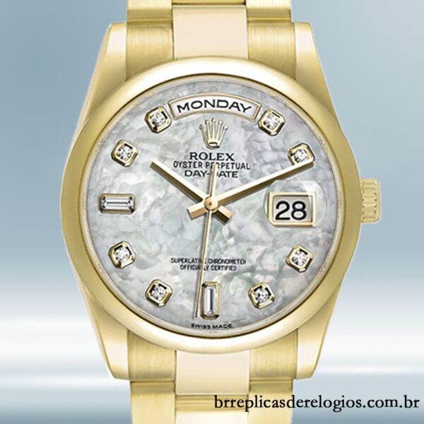 Rolex Day-Date 118208 masculino 36mm Pulseira Presidente/Pulseira Ostra Automático