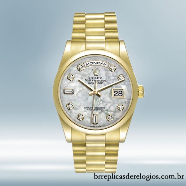 Rolex Day-Date 118208 masculino 36mm Pulseira Presidente/Pulseira Ostra Automático - Imagem 5