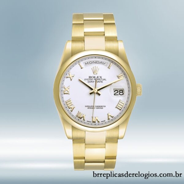 Rolex Day-Date masculino 36mm 118208-73208 Pulseira Presidente/Pulseira Ostra mostrador branco - Image 2
