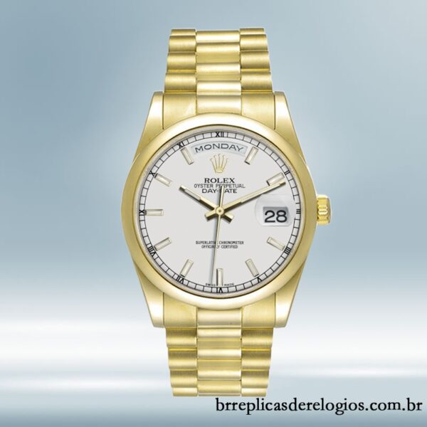 Rolex Day-Date 36mm 118208 masculino Automático Tom de ouro - Image 5