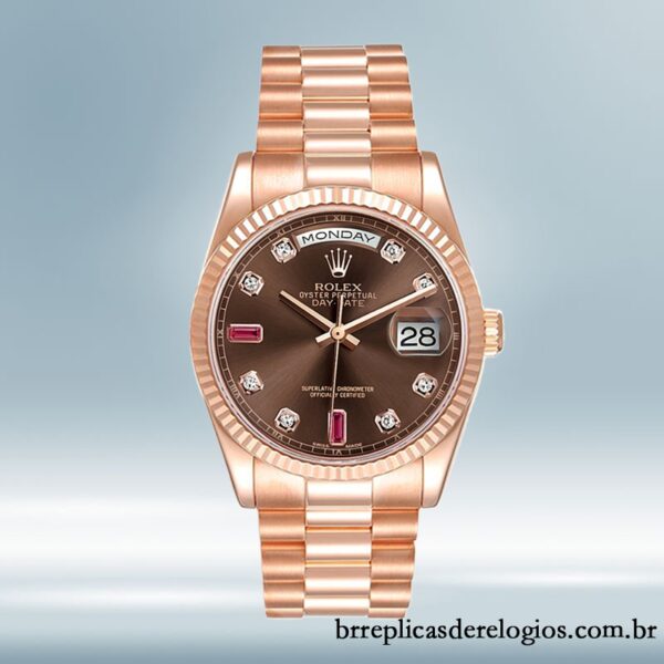Rolex Day-Date 36mm masculino 118235 pulseira do presidente - Imagem 2