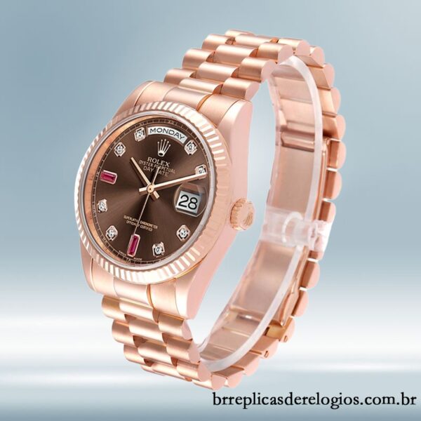 Rolex Day-Date 36mm masculino 118235 pulseira do presidente - Imagem 3