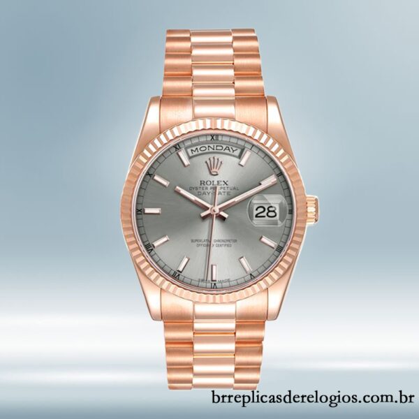 Rolex Day-Date masculino 36mm 118235 Mostrador cinza - Imagem 2