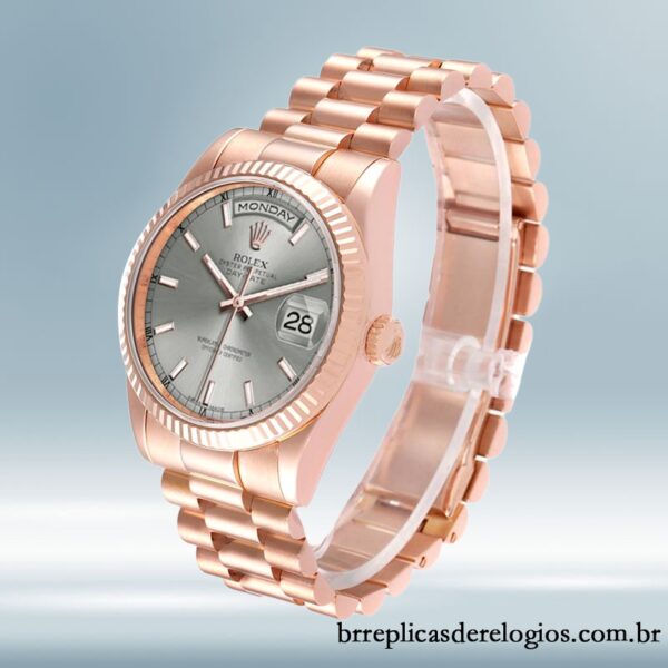 Rolex Day-Date masculino 36mm 118235 Mostrador cinza - Imagem 3