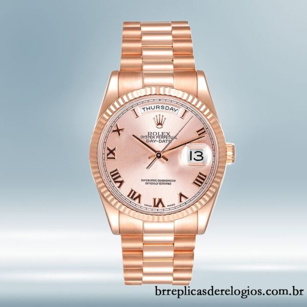 Rolex Day-Date masculino 36mm 118235F-0001 Automático Mostrador de ouro rosa - Imagem 2