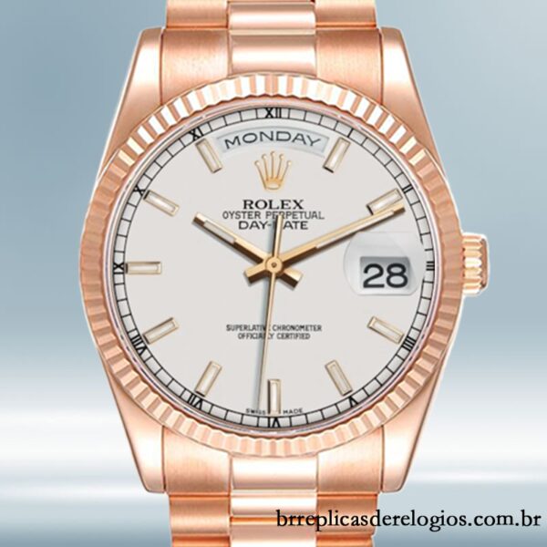 Rolex Day-Date masculino 118235 36mm mostrador branco Automático