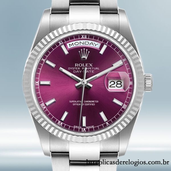 Rolex Day-Date m118239-0304 masculino 36mm Automático Tom prata