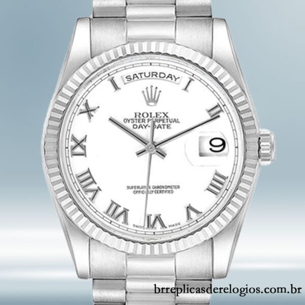 Rolex Day-Date 36mm 118239-83209 masculino mostrador branco Pulseira Presidente/Pulseira Ostra