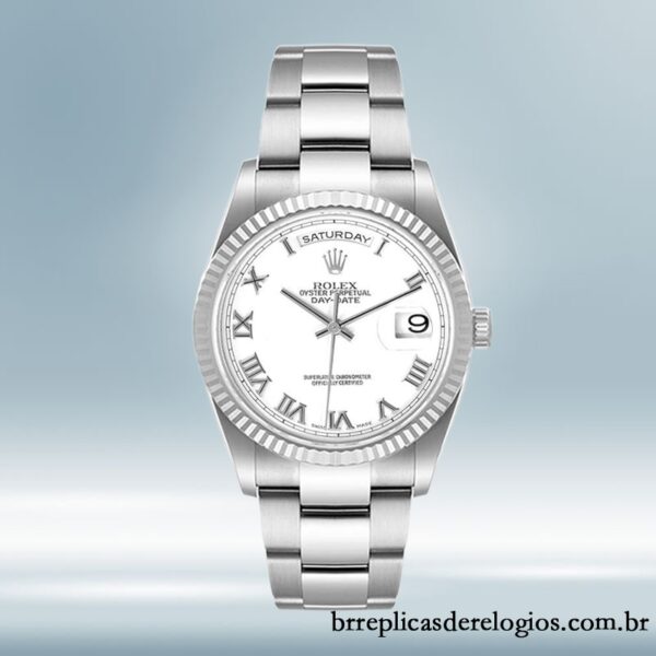 Rolex Day-Date 36mm 118239-83209 masculino mostrador branco Pulseira Presidente/Pulseira Ostra - Image 5