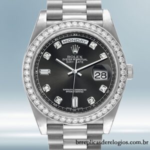 Rolex Day-Date 118346 masculino 36mm mostrador preto