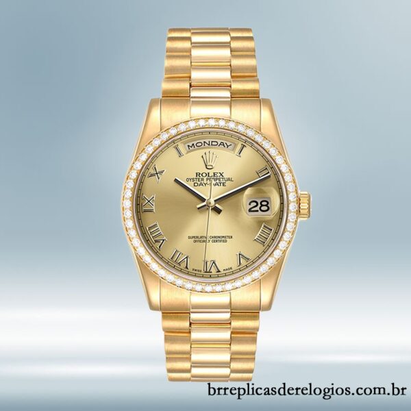 Rolex Day-Date 36mm masculino 118348-0147 mostrador champanhe - Image 2