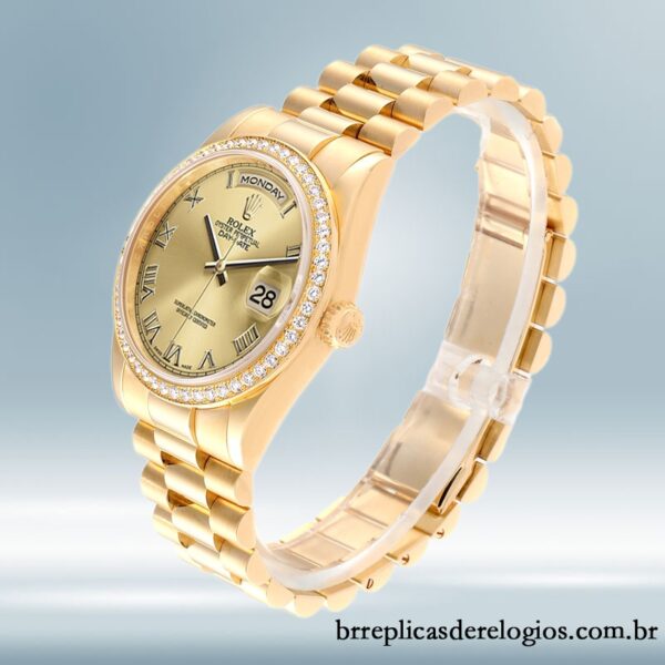 Rolex Day-Date 36mm masculino 118348-0147 mostrador champanhe - Image 3