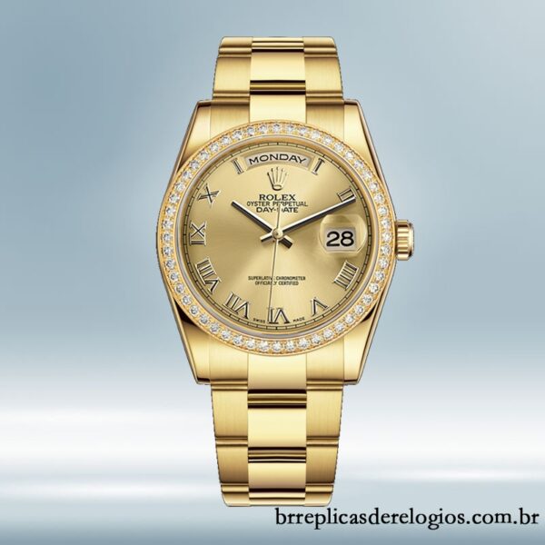 Rolex Day-Date 36mm masculino 118348-0147 mostrador champanhe - Image 5