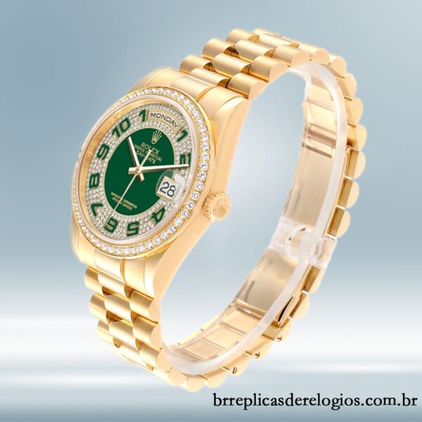 Rolex Day-Date 36mm 118348-0054 masculino Mostrador Verde - Image 3