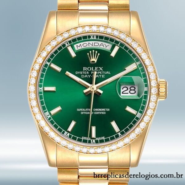 Rolex Day-Date m118348-0225 masculino 36mm Tom de ouro