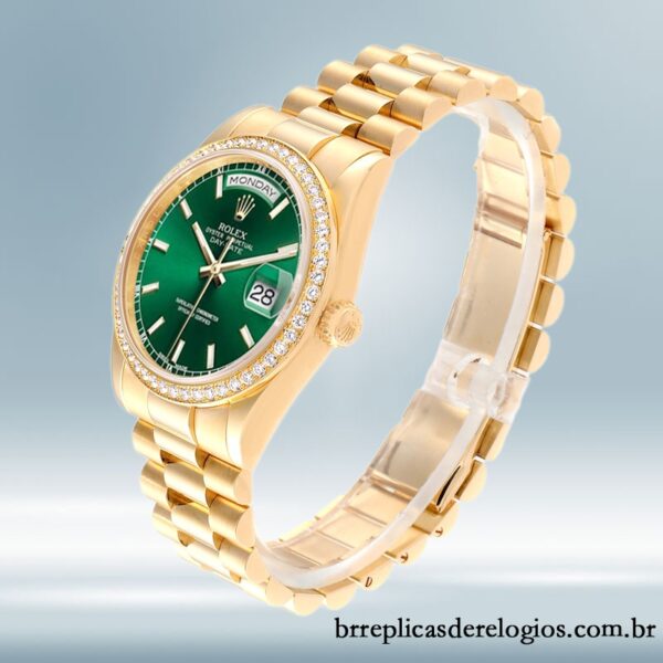 Rolex Day-Date m118348-0225 masculino 36mm Tom de ouro - Imagem 3