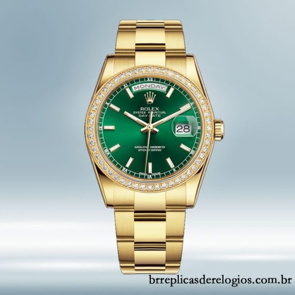 Rolex Day-Date m118348-0225 masculino 36mm Tom de ouro - Imagem 5