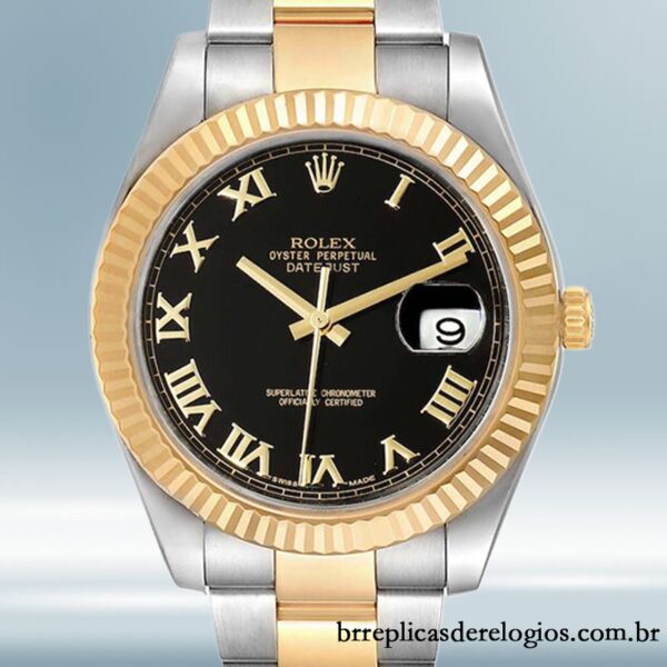 Rolex Datejust 41mm masculino 126333 Tom prata mostrador preto