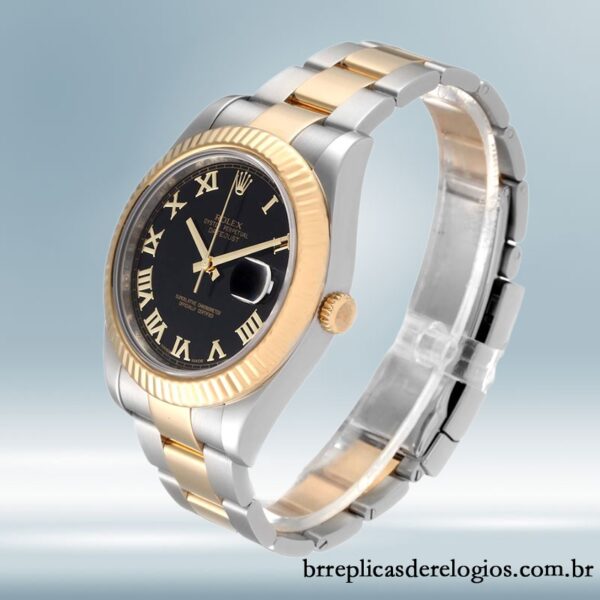 Rolex Datejust 41mm masculino 126333 Tom prata mostrador preto - Image 3