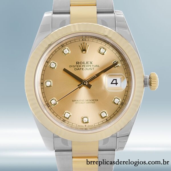 Rolex Datejust m126233-0018 masculino 36mm mostrador champanhe pulseira de ostra