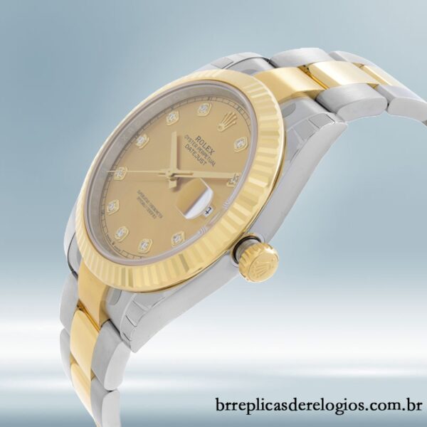 Rolex Datejust m126233-0018 masculino 36mm mostrador champanhe pulseira de ostra - Imagem 3