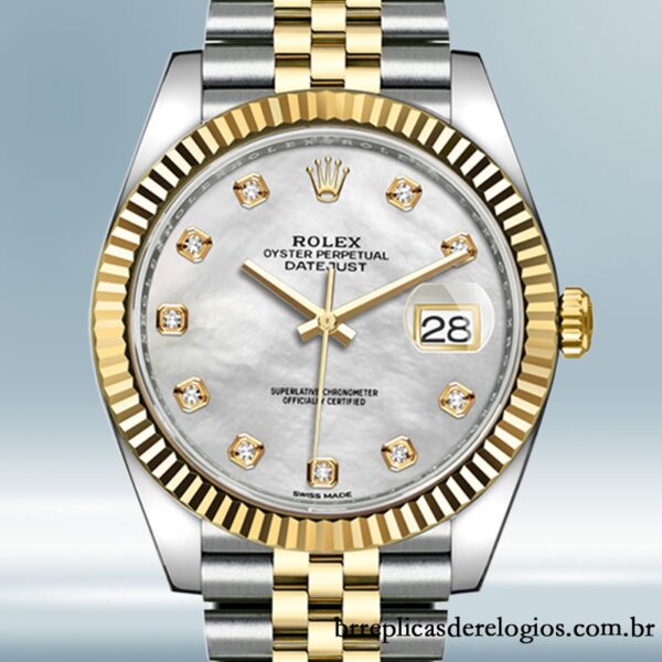 Rolex Datejust 126333 masculino 41mm Tom prata