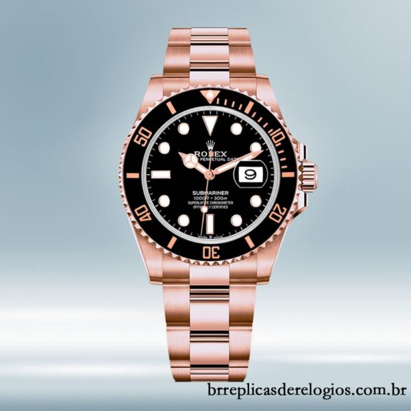 Rolex Submariner masculino 41mm 126605 pulseira de ostra mostrador preto - Image 2