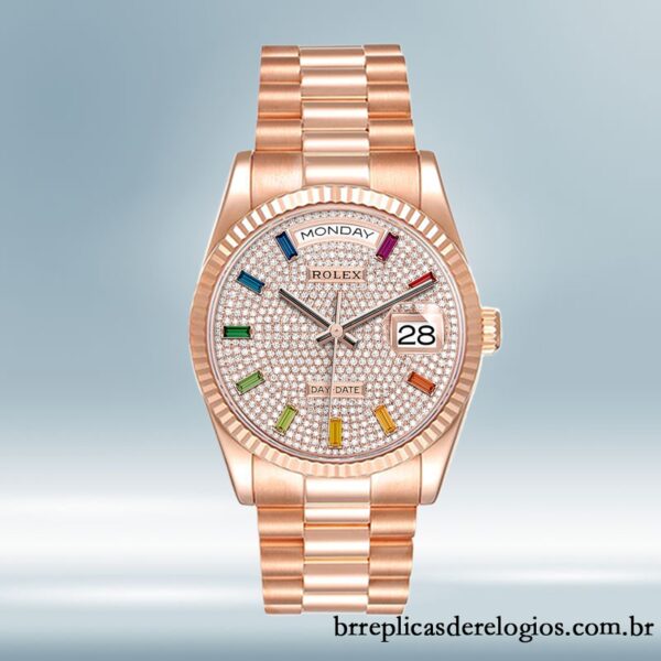 Rolex Day-Date m128235-0039 36mm masculino Mostrador Pavê de Diamante - Image 2