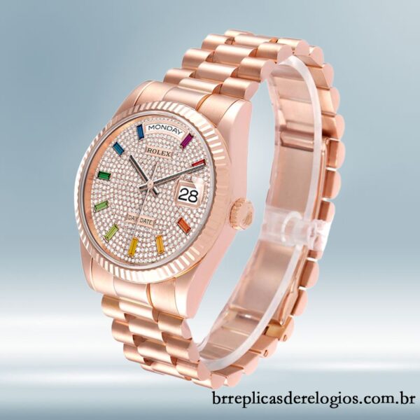 Rolex Day-Date m128235-0039 36mm masculino Mostrador Pavê de Diamante - Image 3