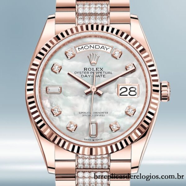 Rolex Day-Date m128235-0032 masculino 36mm Mostrador Madrepérola Automático