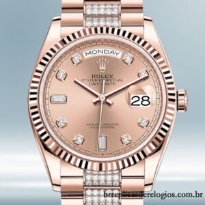 Rolex Day-Date masculino m128235-0019 36mm Mostrador de ouro rosa pulseira do presidente