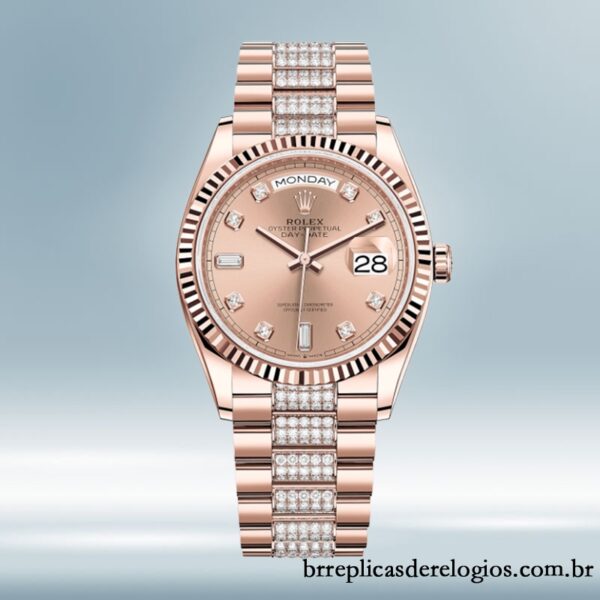 Rolex Day-Date masculino m128235-0019 36mm Mostrador de ouro rosa pulseira do presidente - Image 2