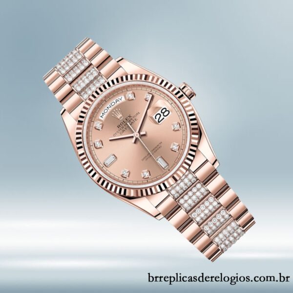 Rolex Day-Date masculino m128235-0019 36mm Mostrador de ouro rosa pulseira do presidente - Image 3