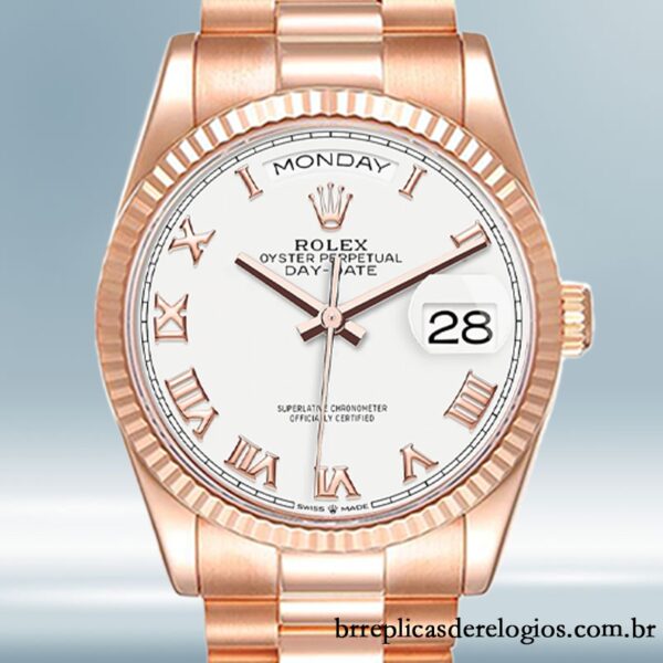 Rolex Day-Date 36mm m128235-0052 masculino Rosa Dourado