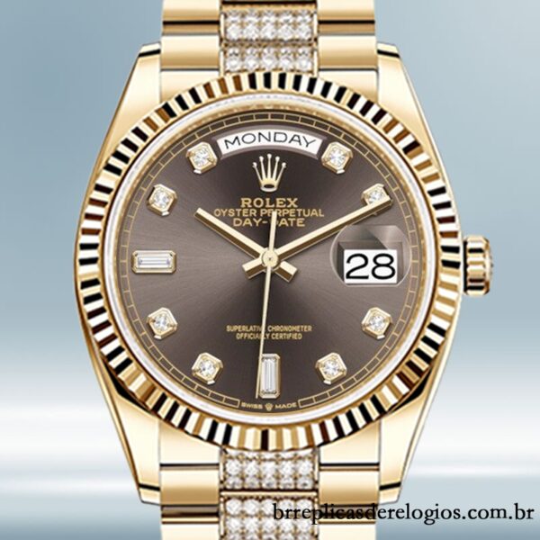 Rolex Day-Date m128238-0024 masculino 36mm Tom de ouro