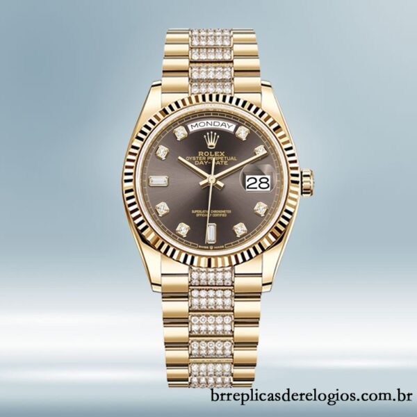 Rolex Day-Date m128238-0024 masculino 36mm Tom de ouro - Image 2