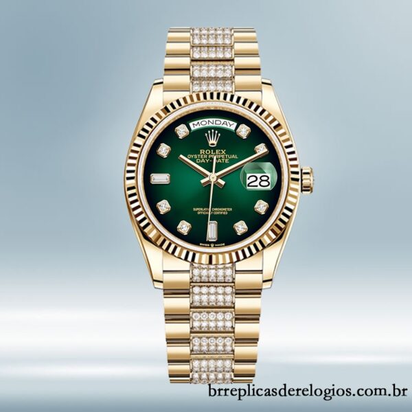 Rolex Day-Date masculino 36mm m128238-0070 Tom de ouro - Image 2